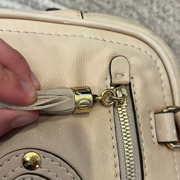 Vintage Loewe Nappa Leather Cream / Light Pink Mini Anagram Boston bag. - Picture 5 of 13